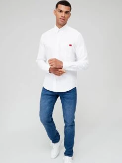 HUGO Evito Oxford Shirt - White -Barbou Clothing Shop V6SYF SQ3 0000000013 WHITE MDo