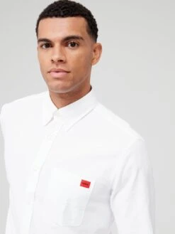 HUGO Evito Oxford Shirt - White -Barbou Clothing Shop V6SYF SQ6 0000000013 WHITE MDd2