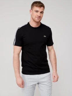 Lacoste Taping Small Logo T-Shirt - Black