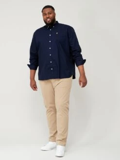 Lyle & Scott Big & Tall Regular Fit Flannel Pocket Shirt - Navy -Barbou Clothing Shop V94ND SQ3 0000000048 NAVY MDo