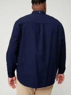 Lyle & Scott Big & Tall Regular Fit Flannel Pocket Shirt - Navy -Barbou Clothing Shop V94ND SQ4 0000000048 NAVY MDd