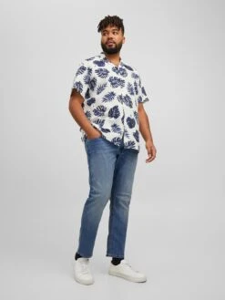 Jack & Jones Plus Glenn Slim Fit Jeans - Mid Wash -Barbou Clothing Shop V9I3M SQ3 0000000020 BLUE MDo