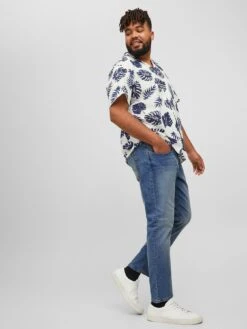 Jack & Jones Plus Glenn Slim Fit Jeans - Mid Wash -Barbou Clothing Shop V9I3M SQ4 0000000020 BLUE MDd