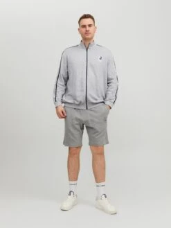 Jack & Jones PLUS Small Logo Sweat Shorts - Light Grey -Barbou Clothing Shop V9I5F SQ3 0000000215 LIGHT GREY MDo