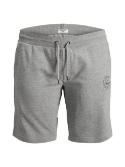 Jack & Jones PLUS Small Logo Sweat Shorts - Light Grey -Barbou Clothing Shop V9I5F SQ5 0000000215 LIGHT GREY MDd1