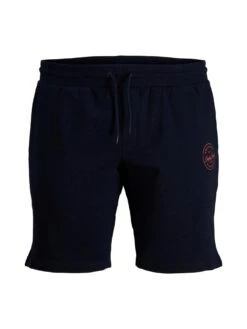 Jack & Jones PLUS Small Logo Sweat Shorts - Navy
