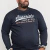 D555 Marlow Superior Track And Field Print Crew Neck Sweatshirt -Barbou Clothing Shop V9LMT SQ1 0000000048 NAVY MDf