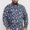 D555 Rooksey Floral Print Concealed Button Down Collar Shirt -Barbou Clothing Shop V9LN2 SQ1 0000000048 NAVY MDf