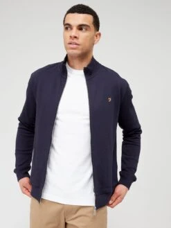 Farah Vance Full Zip Sweat - Navy -Barbou Clothing Shop V9Z3C SQ5 0000000048 NAVY MDd1