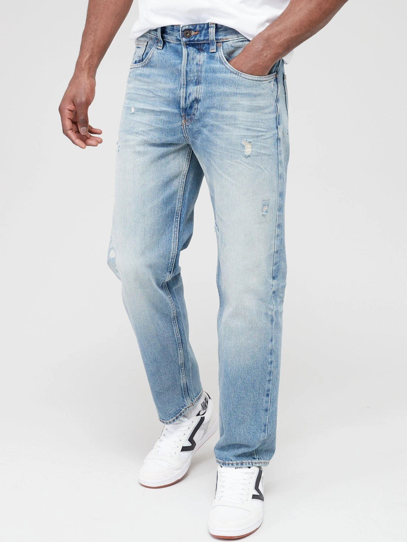 BOSS Relaxed Tapered Fit Jeans - Blue 3 BOSS Relaxed Tapered Fit Jeans - Blue