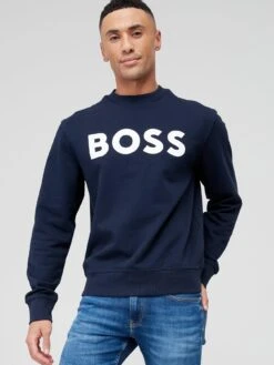 BOSS WeBasicCrew Sweatshirt - Dark Blue