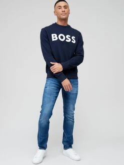 BOSS WeBasicCrew Sweatshirt - Dark Blue -Barbou Clothing Shop VALIX SQ3 0000000354 DARK BLUE MDo