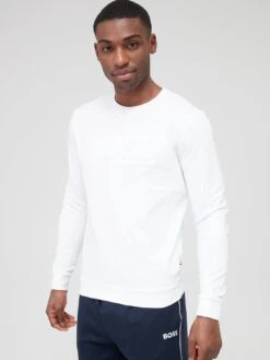 BOSS Bodywear Heritage Lounge Sweatshirt - White