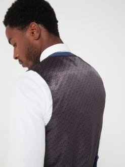 Peter Werth X Very Slim Fit Check Waistcoat -Barbou Clothing Shop VB83P SQ5 0000000048 NAVY MDd1