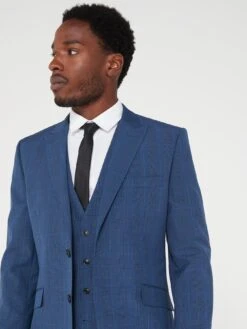Peter Werth X Very Slim Fit Check Suit Jacket -Barbou Clothing Shop VB83Q SQ4 0000000048 NAVY MDd