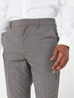 Peter Werth X Very Slim Fit Dogtooth Suit Trousers - Grey  -Barbou Clothing Shop VB83X SQ4 0000000143 BROWN MDd