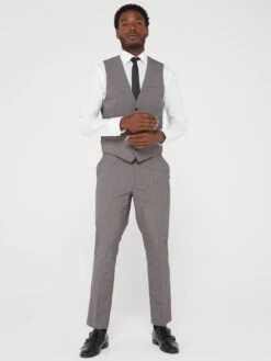 Peter Werth X Very Slim Fit Dogtooth Suit Trousers - Grey  -Barbou Clothing Shop VB83X SQ5 0000000143 BROWN MDd1