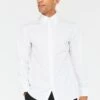 Peter Werth X Very Long Sleeve Collar Bar Shirt - White -Barbou Clothing Shop VB86S SQ1 0000000013 WHITE MDf