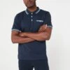 Peter Werth X Very Interlock Tipped Polo - Navy
