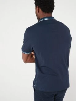 Peter Werth X Very Interlock Tipped Polo - Navy -Barbou Clothing Shop VB8A8 SQ2 0000000048 NAVY MDb