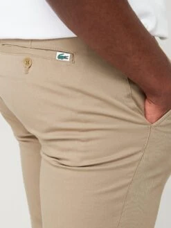 Lacoste New Classic Slim Fit Stretch Cotton Chinos -Barbou Clothing Shop VB9LL SQ5 0000000108 BEIGE MDd1