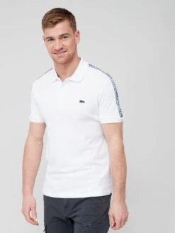 Lacoste Taping Polo Shirt - White