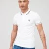 Calvin Klein Jeans Tipping Slim Polo Shirt - White 1 Calvin Klein Jeans Tipping Slim Polo Shirt - White -Barbou Clothing Shop VBN9D SQ1 0000000013 WHITE MDf