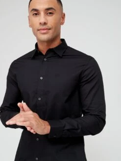 Armani Exchange Classic Shirt - Black -Barbou Clothing Shop VBY6V SQ4 0000000004 BLACK MDd