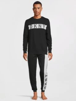DKNY Redskins Long Sleeve Loungetop - Black -Barbou Clothing Shop VBZQT SQ3 0000000004 BLACK MDo