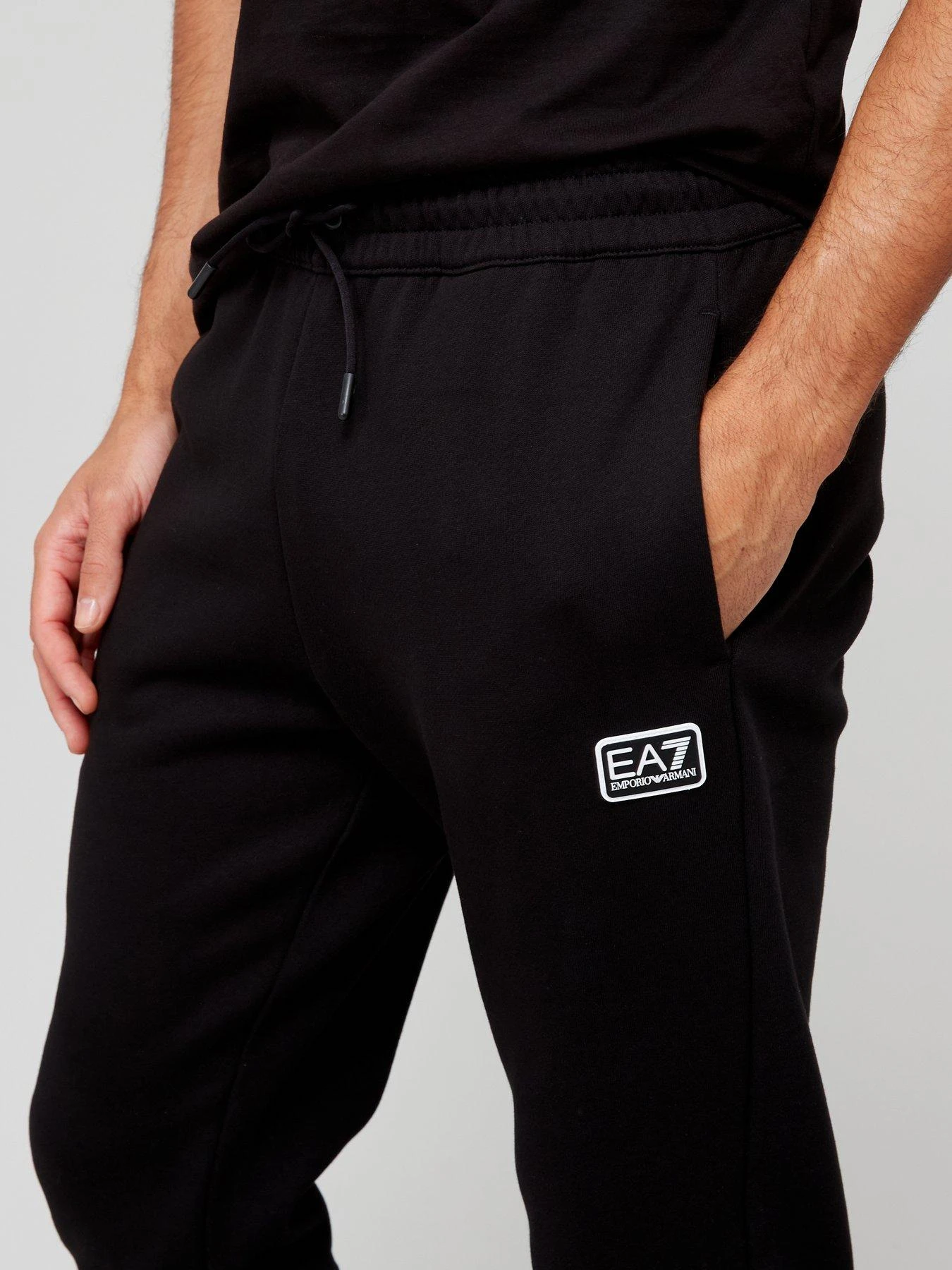 EA7 Emporio Armani Label Core ID Badge Joggers - Black 6 EA7 Emporio Armani Label Core ID Badge Joggers - Black - Image 4