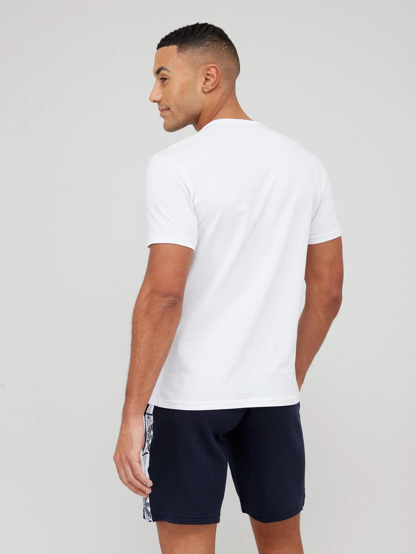 Emporio Armani Bodywear Bodywear 2 Pack Lounge T-Shirt - White/Blue 5 Emporio Armani Bodywear Bodywear 2 Pack Lounge T-Shirt - White/Blue - Image 3