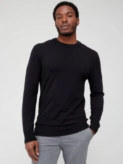Everyday Cotton Rich Crew Neck Jumper - Black