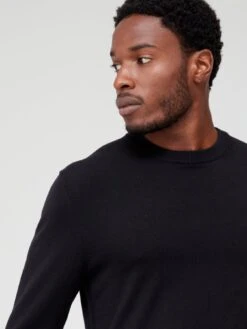 Everyday Cotton Rich Crew Neck Jumper - Black  -Barbou Clothing Shop VD6WF SQ4 0000000004 BLACK MDd