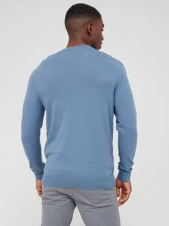 Everyday Cotton Rich Crew Neck Jumper - Blue -Barbou Clothing Shop VD6WK SQ2 0000000020 BLUE MDb