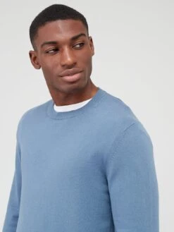 Everyday Cotton Rich Crew Neck Jumper - Blue -Barbou Clothing Shop VD6WK SQ5 0000000020 BLUE MDd1