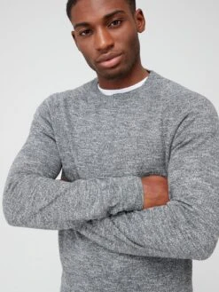 Very Man Trimarl Crew Neck Jumper - Grey  -Barbou Clothing Shop VD6YK SQ4 0000000005 GREY MDd