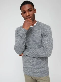 Very Man Trimarl Crew Neck Jumper - Grey  -Barbou Clothing Shop VD6YK SQ5 0000000005 GREY MDd1