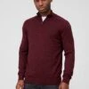 Very Man Trimarl 1/4 Zip Jumper - Dark Red -Barbou Clothing Shop VD6YP SQ1 0000000017 RED MDf