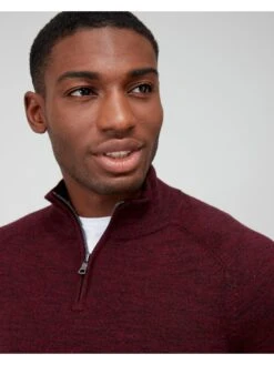 Very Man Trimarl 1/4 Zip Jumper - Dark Red -Barbou Clothing Shop VD6YP SQ4 0000000017 RED MDd