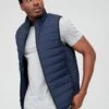 Everyday Crinkle Nylon Lightweight Padded Gilet - Navy -Barbou Clothing Shop VD6YX SQ1 0000000048 NAVY MDf