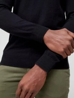 Everyday Long Sleeve Cotton Rich Polo Shirt - Black  -Barbou Clothing Shop VD71D SQ5 0000000004 BLACK MDd1