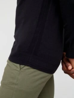 Everyday Long Sleeve Cotton Rich Polo Shirt - Black  -Barbou Clothing Shop VD71D SQ6 0000000004 BLACK MDd2