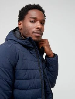 Everyday Crinkle Nylon Lightweight Padded Jacket -Barbou Clothing Shop VD71W SQ4 0000000048 NAVY MDd