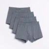 River Island Raised Elastic Waistband Trunk 4 Pack - Dark Grey -Barbou Clothing Shop VEHY8 SQ1 0000000070 DARK GREY PKf