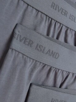 River Island Raised Elastic Waistband Trunk 4 Pack - Dark Grey -Barbou Clothing Shop VEHY8 SQ4 0000000070 DARK GREY SLd1