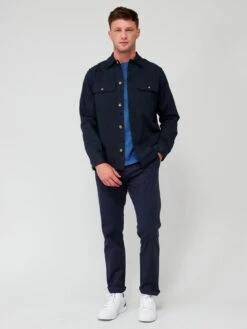 Very Man 2 Pocket Military Shirt - Navy  -Barbou Clothing Shop VEIDR SQ3 0000000048 NAVY MDo
