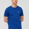 BOSS Curved Regular Fit T-shirt - Blue  -Barbou Clothing Shop VFCZB SQ1 0000000197 BRIGHT BLUE MDf