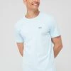 BOSS Curved Regular Fit T-shirt - Light Blue -Barbou Clothing Shop VFCZC SQ1 0000000020 BLUE MDF