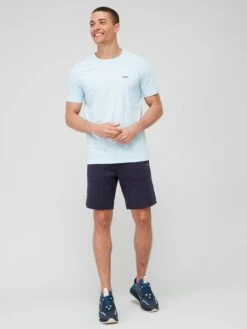 BOSS Curved Regular Fit T-shirt - Light Blue -Barbou Clothing Shop VFCZC SQ3 0000000020 BLUE MDo