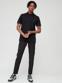 BOSS Paddy 1 Regular Fit Polo Shirt - Black  -Barbou Clothing Shop VFD2O SQ3 0000000004 BLACK MDo